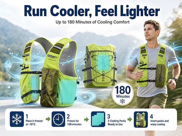 Outdoors Cooling Vest Tactical Cooling Vest AC Vest Constant-Temperature Summer Cooling Technology with Built-in Water Bladder