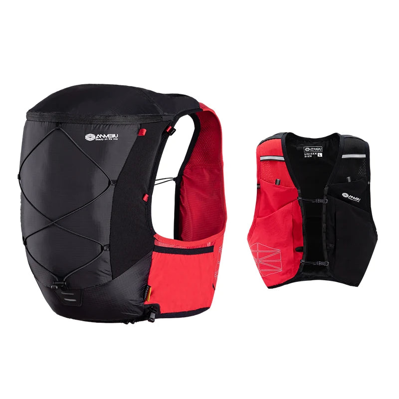ANMEILU 10L Lightweight Off-Road Hydration Backpack Vest Soft Water Bladder Flask For Hiking Trail Sports Running Marathon Race