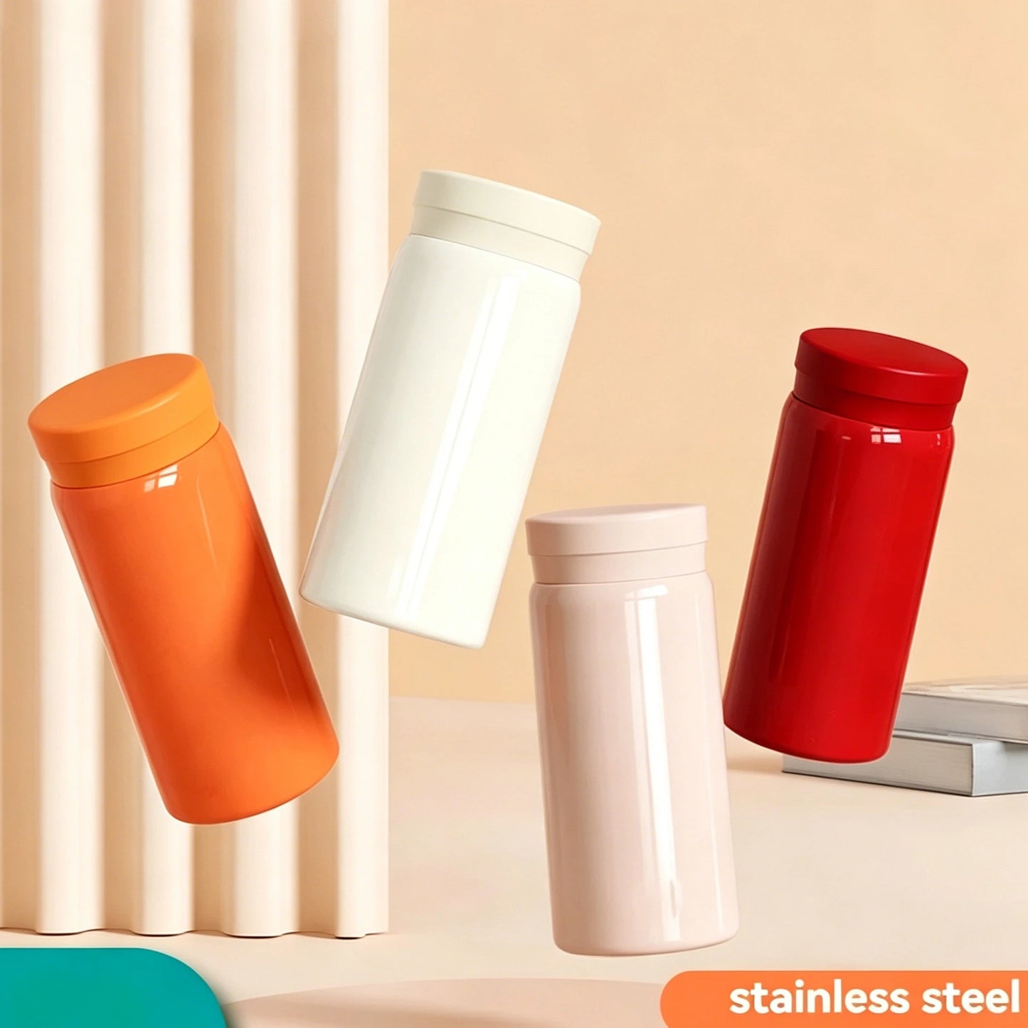 200ML/300ML Mini Insulated Cup Stainless Steel Pocket Cup Car Vacuum Flasks Coffee Cup Portable Leak-proof Thermal Water Bottle