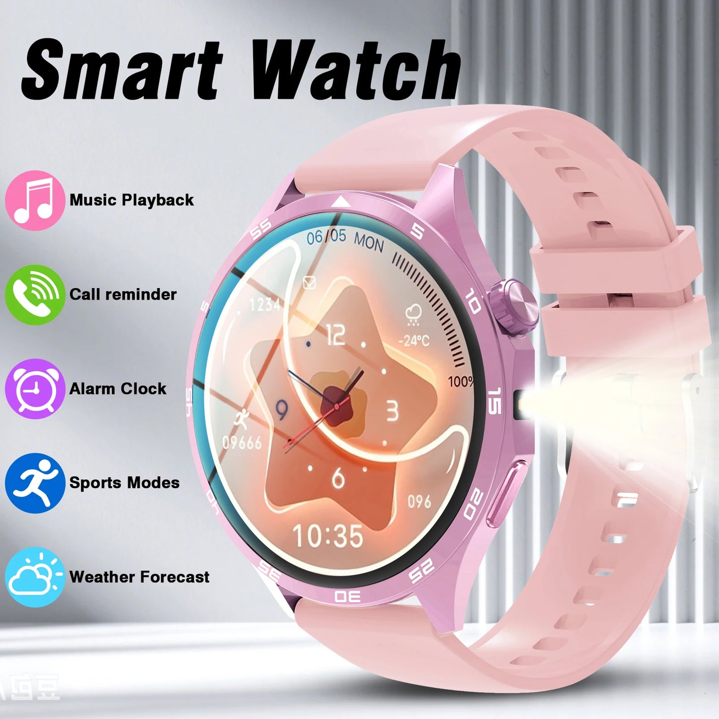 2026 New Smart Watch Men 1.52" HD IPS Screen Bluetooth Call Fitness Tracker Heart Rate Monitor Sports Smartwatch Gift