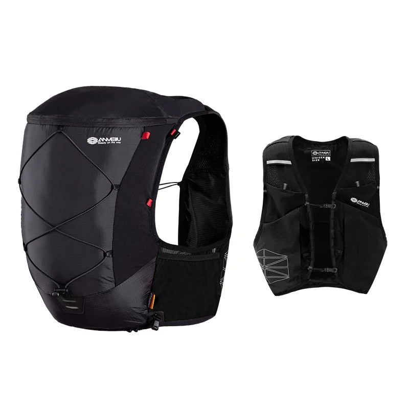 ANMEILU 10L Lightweight Off-Road Hydration Backpack Vest Soft Water Bladder Flask For Hiking Trail Sports Running Marathon Race