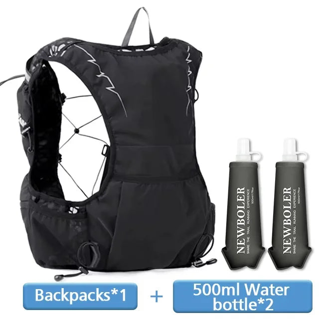 NEWBOLER 8L Outdoor Trail Running Backpack Ultralight Women Men Run Race Hydration Vest Marathon Bike Bag for Marathon Hiking